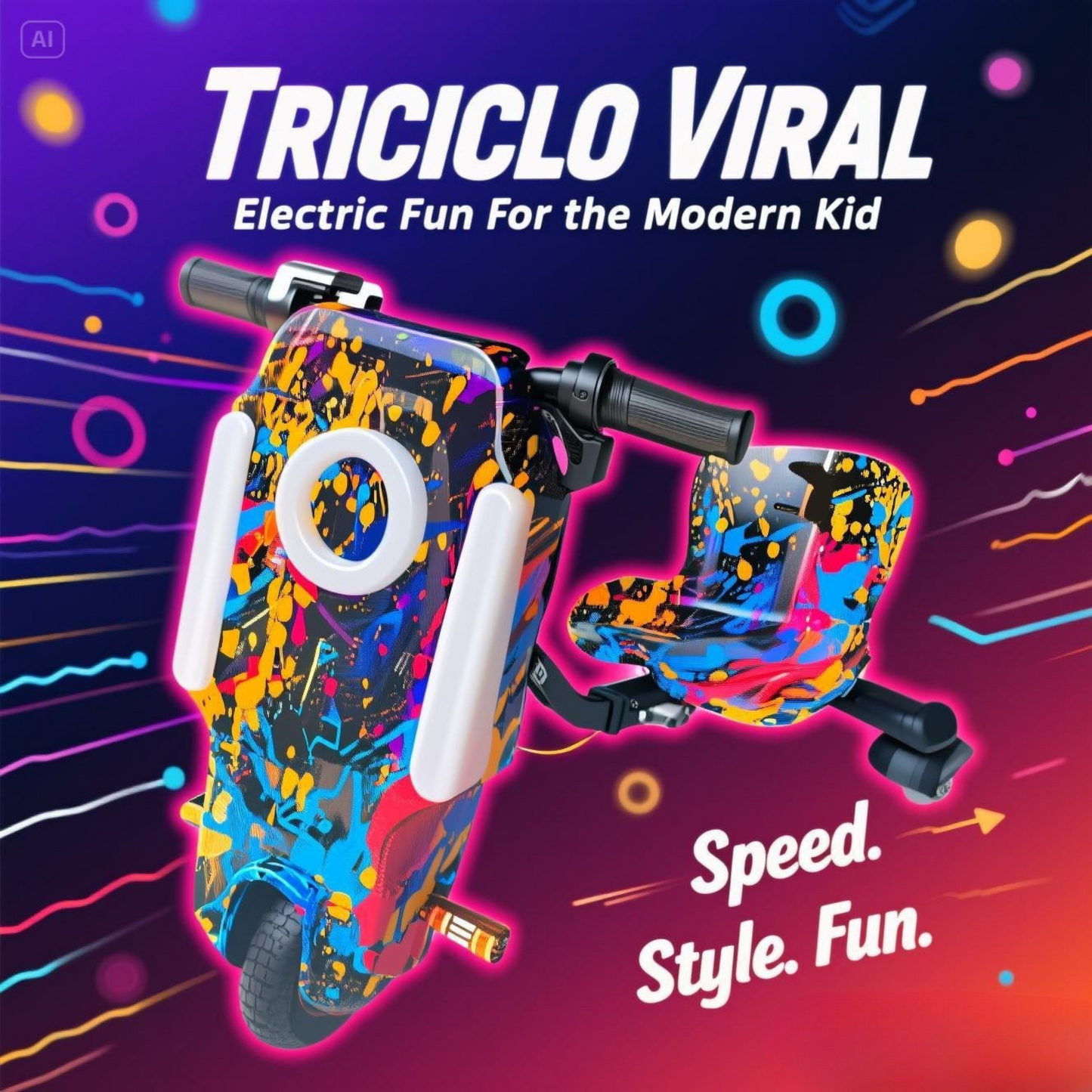 Drift Trike Payaso Grafiti🎨